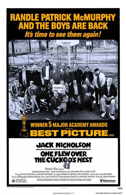 One Flew Over the Cuckoo's Nest Movie Poster Print (11x17)