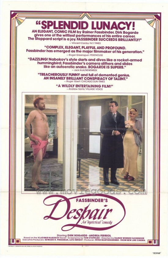 Despair Movie Poster Print featuring dramatic imagery.