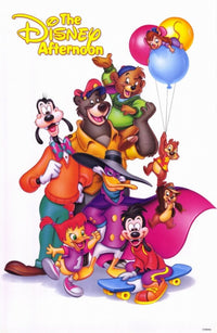 Disney Afternoon Movie Poster Print featuring iconic animated characters.