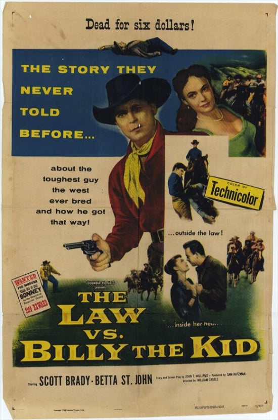 Law vs. Billy the Kid Movie Poster featuring a Wild West showdown.