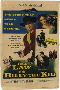 Law vs. Billy the Kid Movie Poster featuring a Wild West showdown.