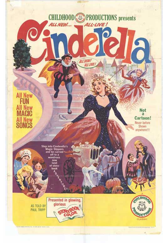 Cinderella Movie Poster Print featuring enchanting fairy tale artwork.