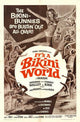 It's a Bikini World movie poster print showcasing beach fun and retro vibes.