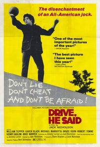 Drive, He Said Movie Poster Print showcasing cinematic artwork.