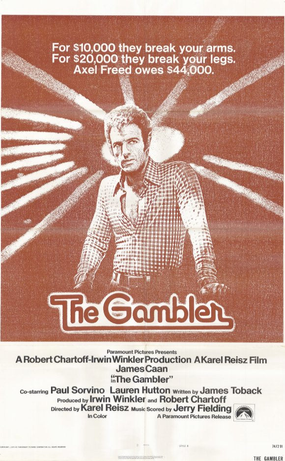 The Gambler Movie Poster Print showcasing dramatic film imagery.