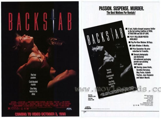 Backstab Movie Poster Print showcasing suspenseful cinematic art