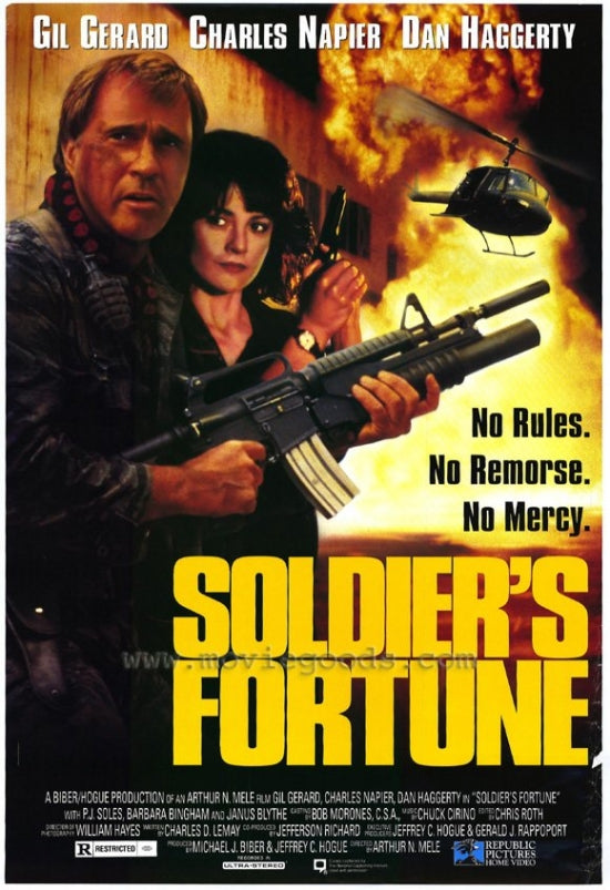 Soldier's Fortune Movie Poster Print showcasing cinematic drama.