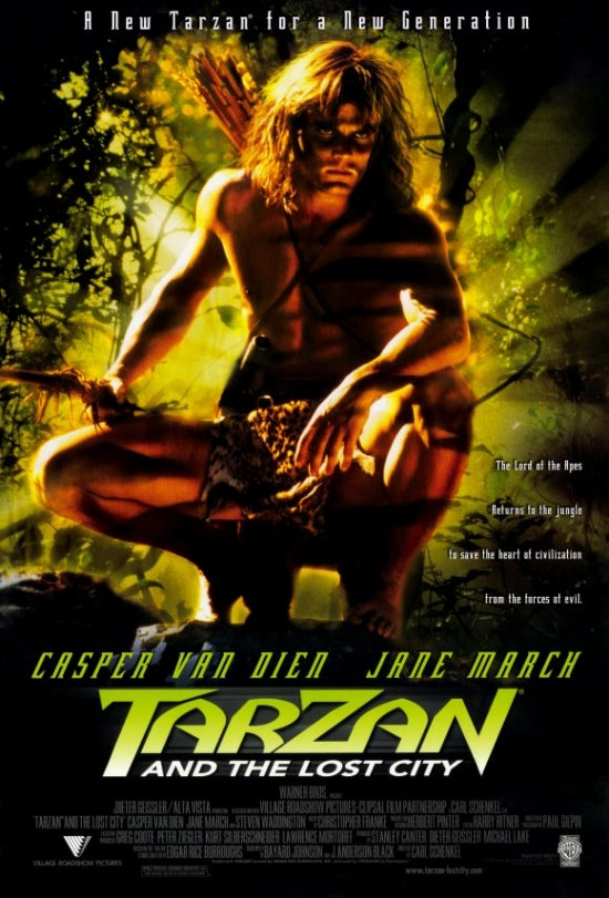 Tarzan and the Lost City Movie Poster Print featuring lush jungle scenery.