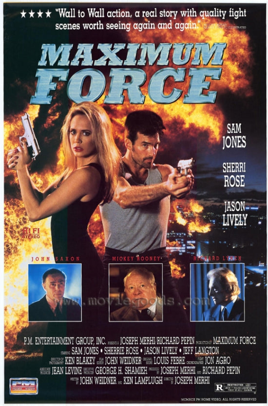 Maximum Force Movie Poster Print showcasing action cinema excitement.