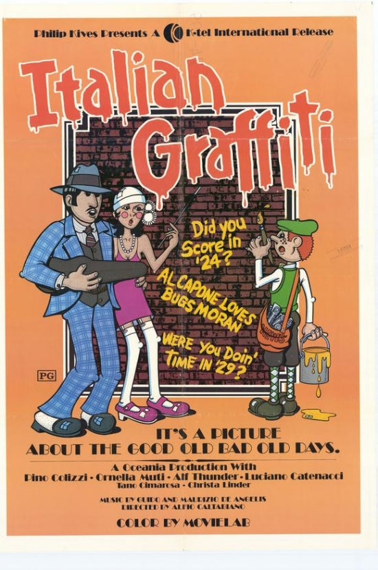 Italian Graffiti Movie Poster Print showcasing vibrant urban art.