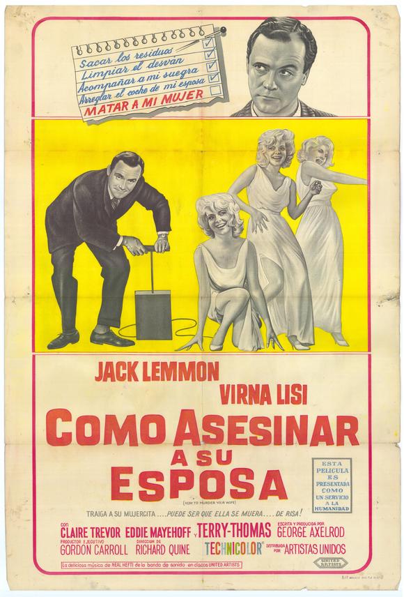 How to Murder Your Wife Movie Poster Print showcasing classic cinema artwork.