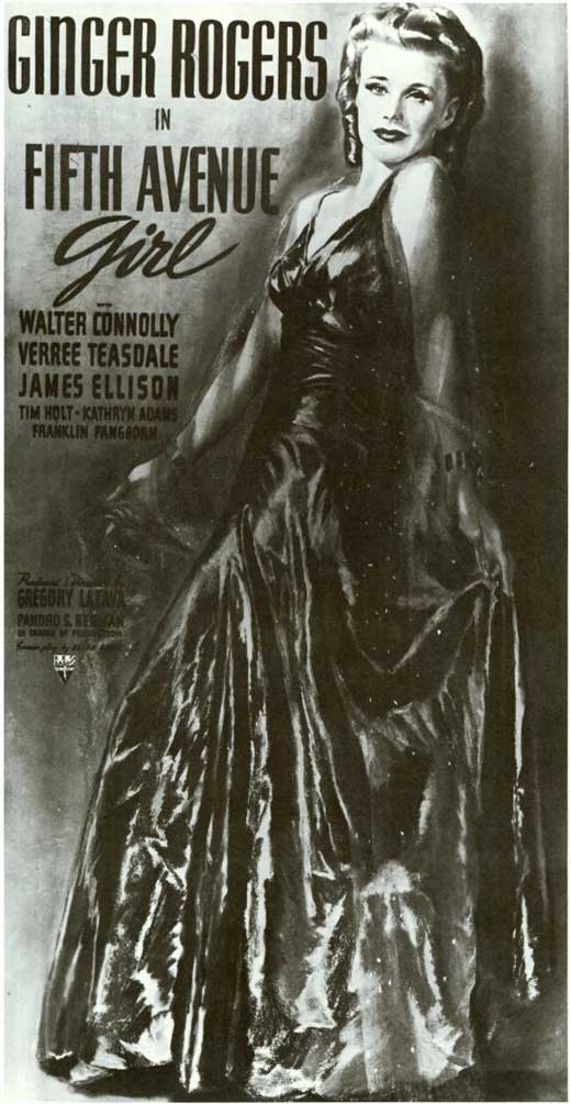 Fifth Avenue Girl Movie Poster Print featuring classic cinema art.