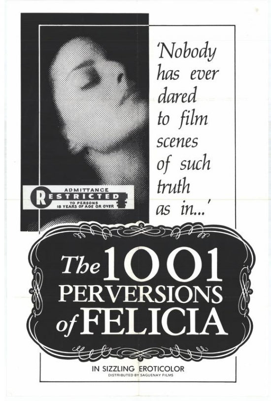 1001 Perversions of Felicia Movie Poster in vibrant colors.