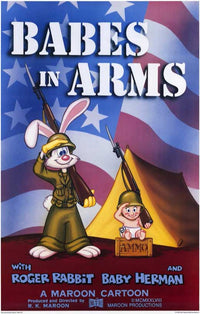 Roger Rabbit: Babes in Arms Movie Poster Print featuring iconic characters from the animated classic.