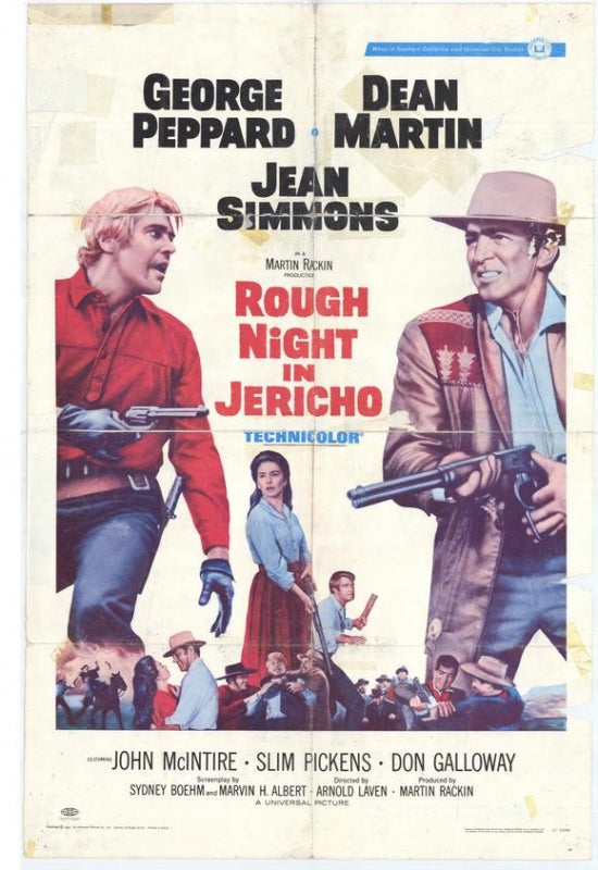 Rough Night in Jericho Movie Poster featuring dramatic scenes from the film.