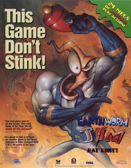 Earthworm Jim Movie Poster Print - 11x17 | Posterazzi