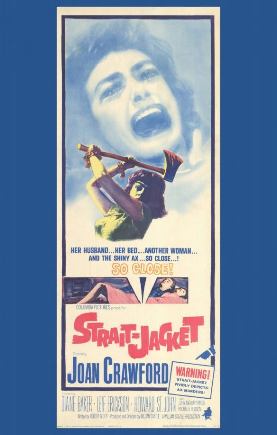 Strait-Jacket Movie Poster Print showcasing classic suspense art.