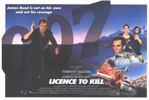 Licence to Kill Movie Poster Print featuring iconic visuals