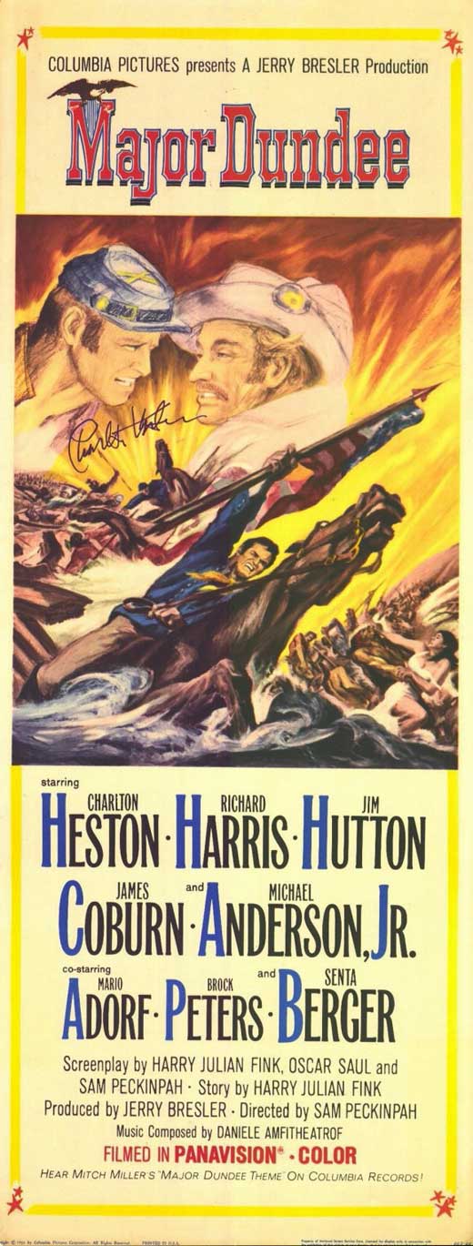 Major Dundee Movie Poster Print showcasing classic film art.