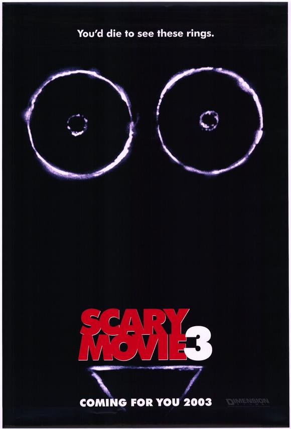 Scary Movie 3 Poster Print featuring a colorful horror parody design.