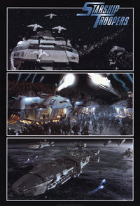 Starship Troopers Movie Poster Print featuring iconic sci-fi imagery.