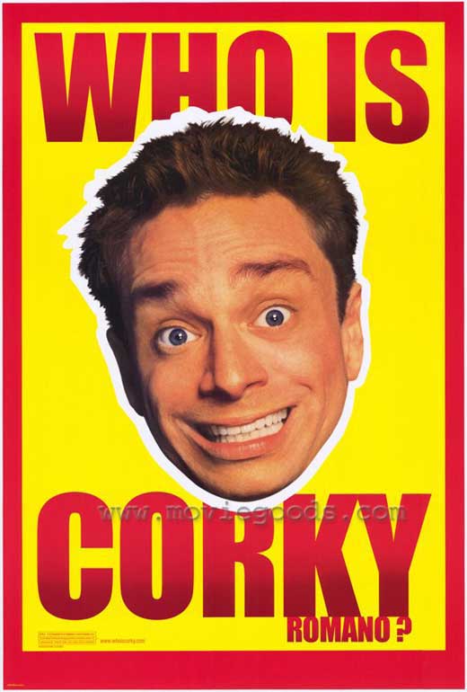 Corky Romano Movie Poster Print featuring vibrant colors and humorous design.