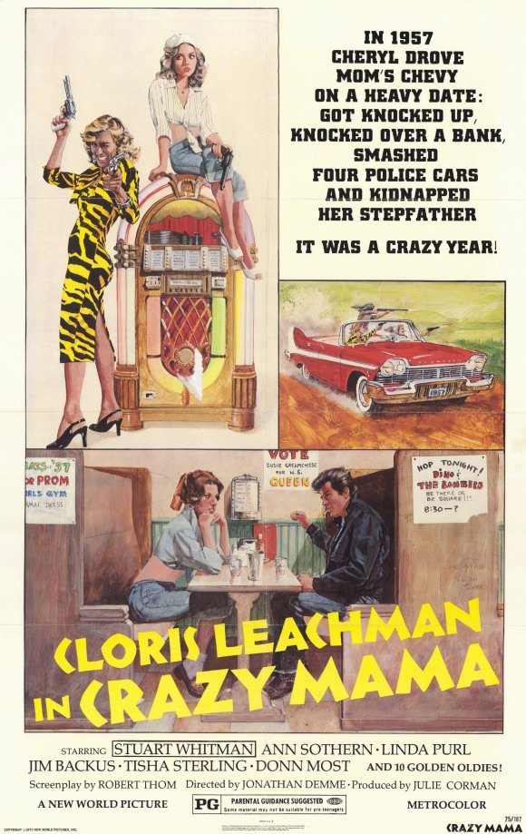 Crazy Mama Movie Poster Print showcasing vibrant colors and dynamic graphics.