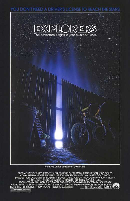 Explorers Movie Poster Print showcasing adventure and exploration themes.