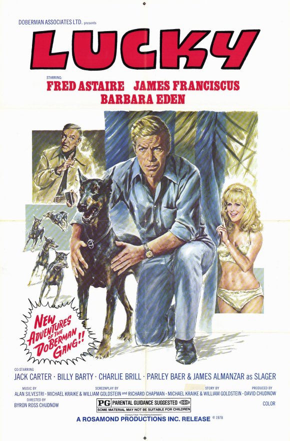 Lucky Movie Poster Print featuring vibrant colors and cinematic theme.