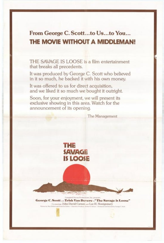 Savage Is Loose Movie Poster Print showcasing cinematic art.