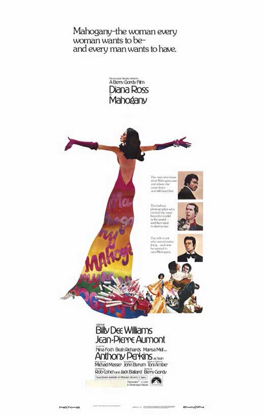Mahogany Movie Poster Print showcasing iconic film art.