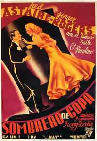 Top Hat Movie Poster Print featuring classic film art