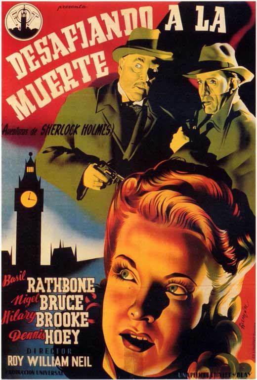Sherlock Holmes Faces Death Movie Poster Print showcasing classic detective cinema.