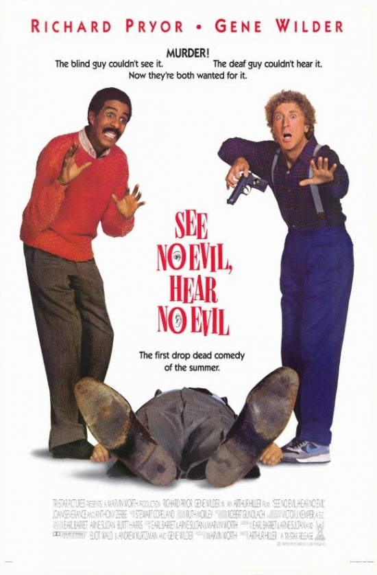 See No Evil, Hear No Evil Movie Poster Print featuring iconic comedic characters.