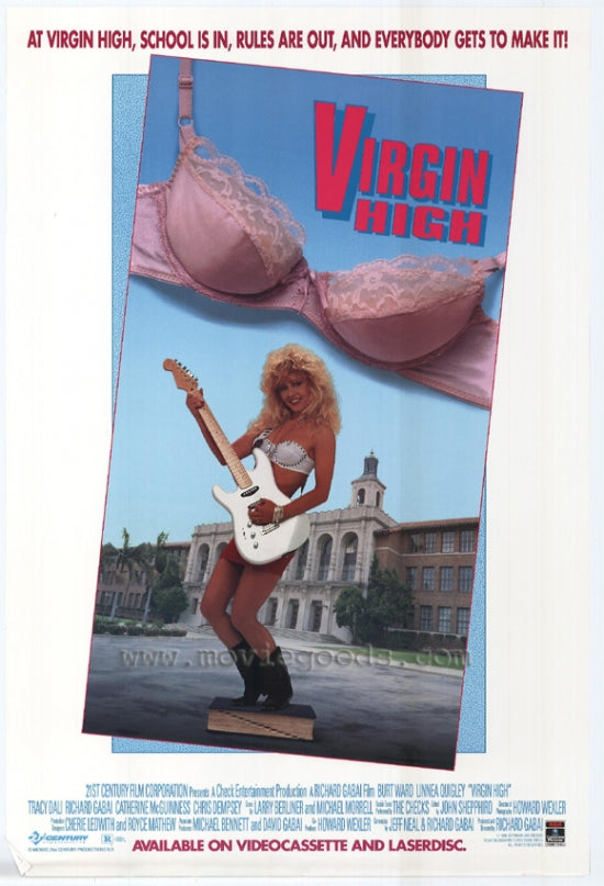 Virgin High Movie Poster Print featuring vibrant colors and youthful themes.