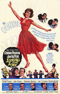 Looking for Love Movie Poster Print featuring vibrant imagery and romantic themes.