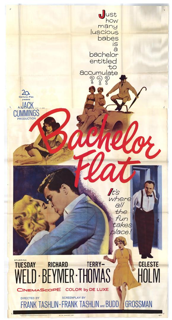 Bachelor Flat Movie Poster Print showcasing vibrant colors and film-themed design.
