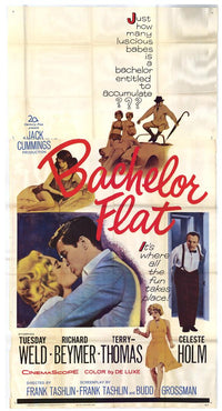 Bachelor Flat Movie Poster Print showcasing vibrant colors and film-themed design.