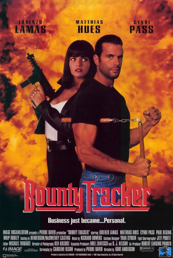 Bounty Tracker Movie Poster Print featuring vibrant artwork.