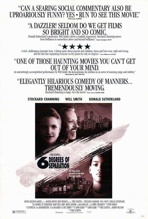 Six Degrees of Separation Movie Poster Print (11x17)