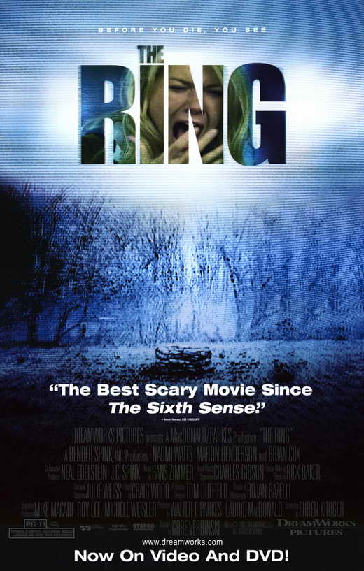 The Ring Movie Poster Print featuring eerie imagery from the horror film.