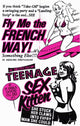 Fly Me the French Way Movie Poster Print showcasing vibrant colors and playful design.