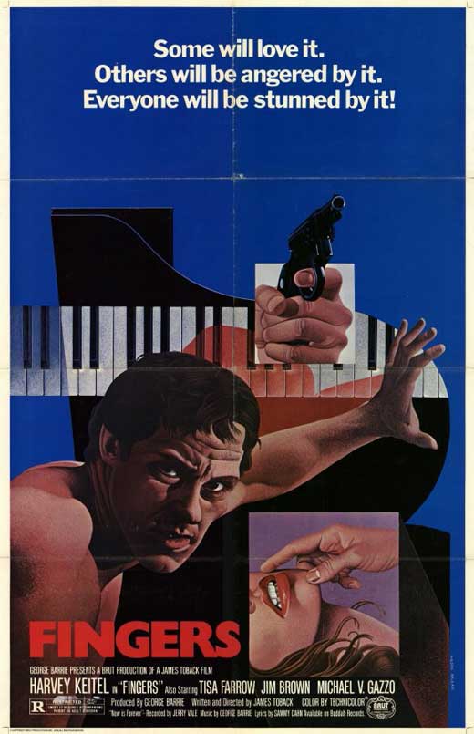 Fingers Movie Poster Print showcasing cinematic art