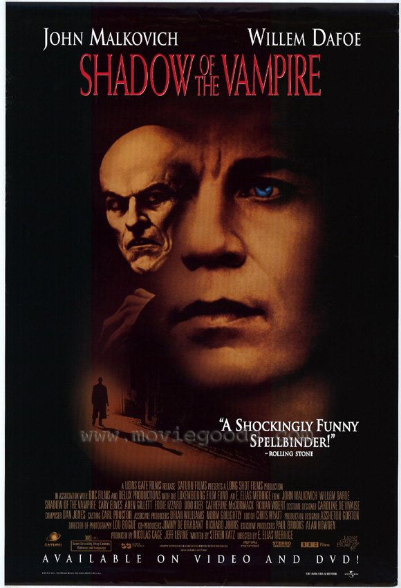 Shadow of the Vampire Movie Poster Print showcasing eerie film aesthetics.