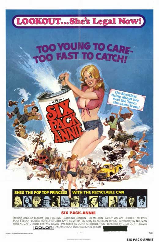 Six-Pack Annie Movie Poster Print showcasing classic film artwork.