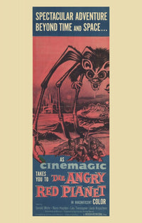 The Angry Red Planet Movie Poster Print featuring vibrant sci-fi imagery.