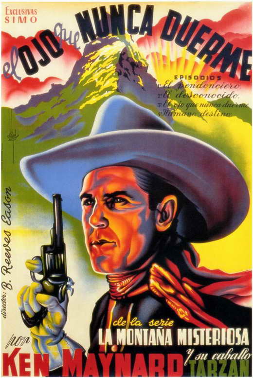 Mystery Mountain Movie Poster Print featuring vibrant artwork