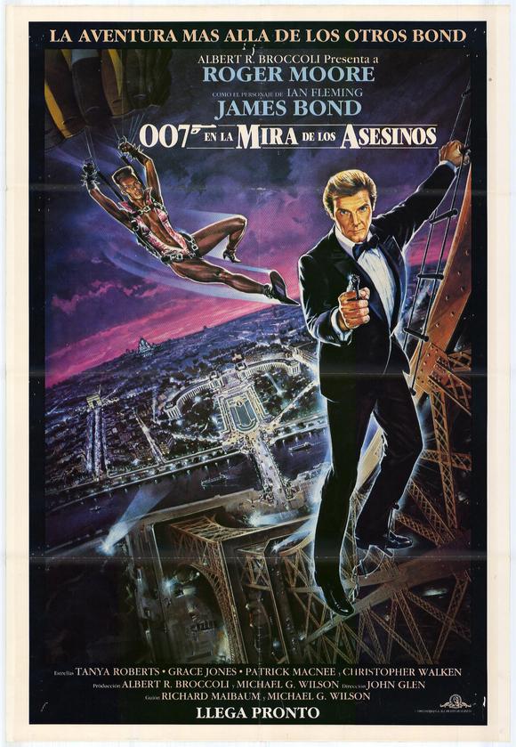 A View to a Kill Movie Poster Print featuring classic James Bond imagery.