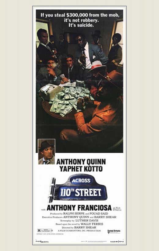 Across 110th Street Movie Poster Print showcasing cinematic art.