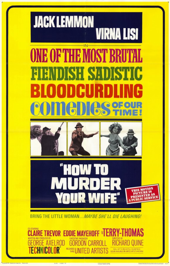 How to Murder Your Wife Movie Poster Print showcasing classic film art.